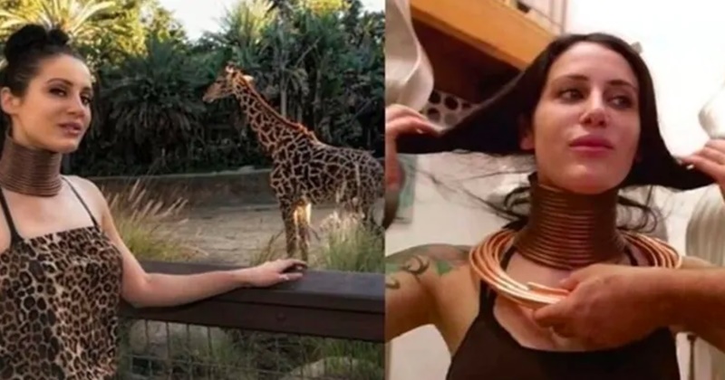 Lembra da Mulher Girafa? Após 5 cinco anos ela decide tirar as argolas do seu pescoço, e surpreende