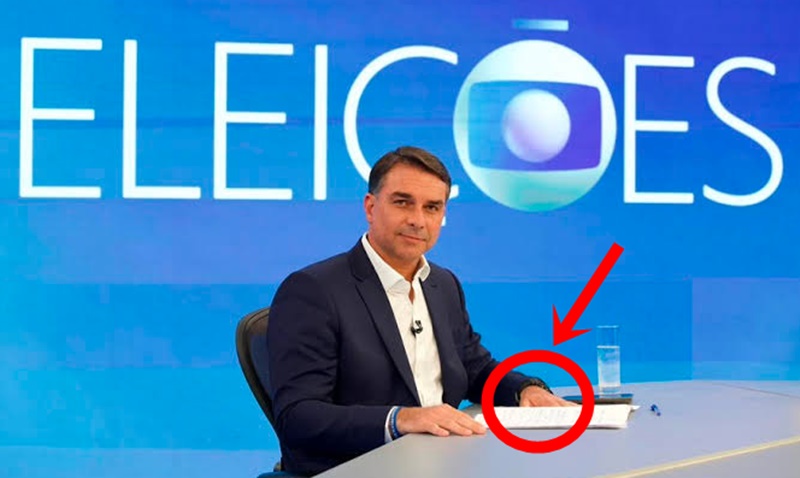 Durante sabatina com FLAVIO BOLSONARO, algo chama a atenção, tinha um… Ver mais