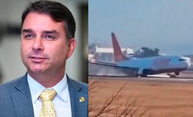 Agora mesmo, Avião com Flávio Bolsonaro f…Ver mais